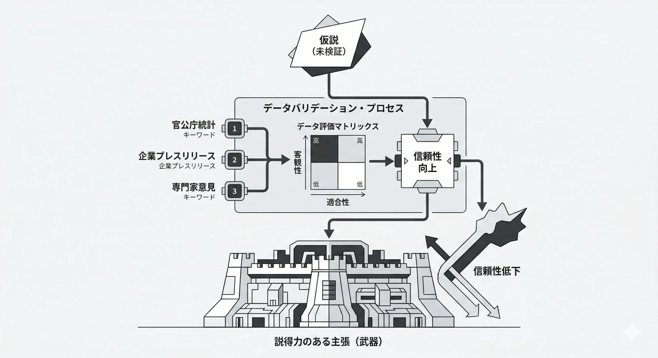 手順4：仮説を裏付ける客観的データを収集する
